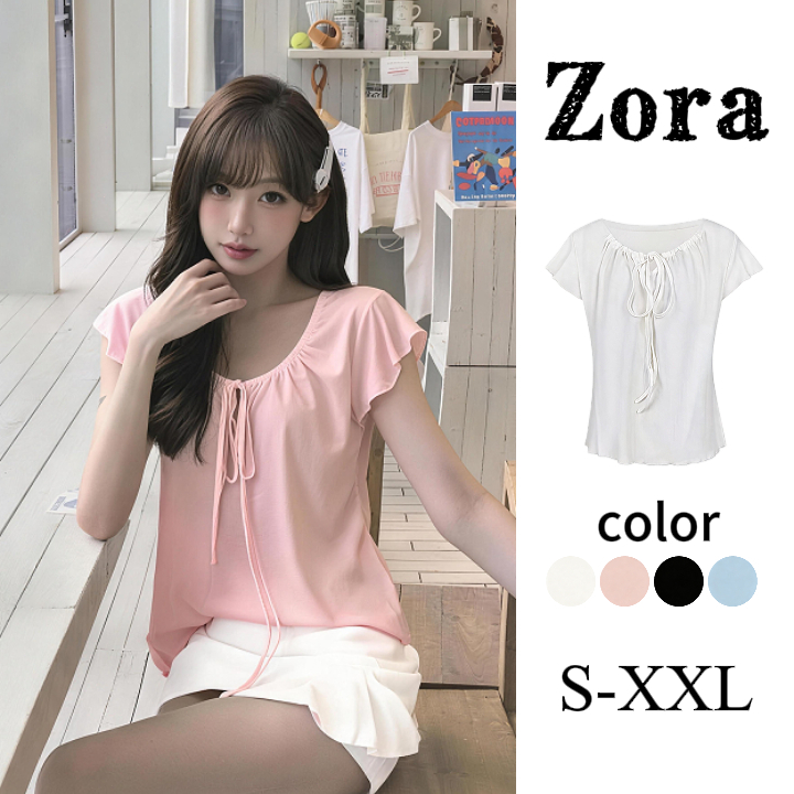 เสื้อยืดสีขาวผู้หญิง/แขนสั้นรอบคอ  สําหรับผู้หญิง（ขาว ดำ น้ำเงิน ชมพู）40-80KG