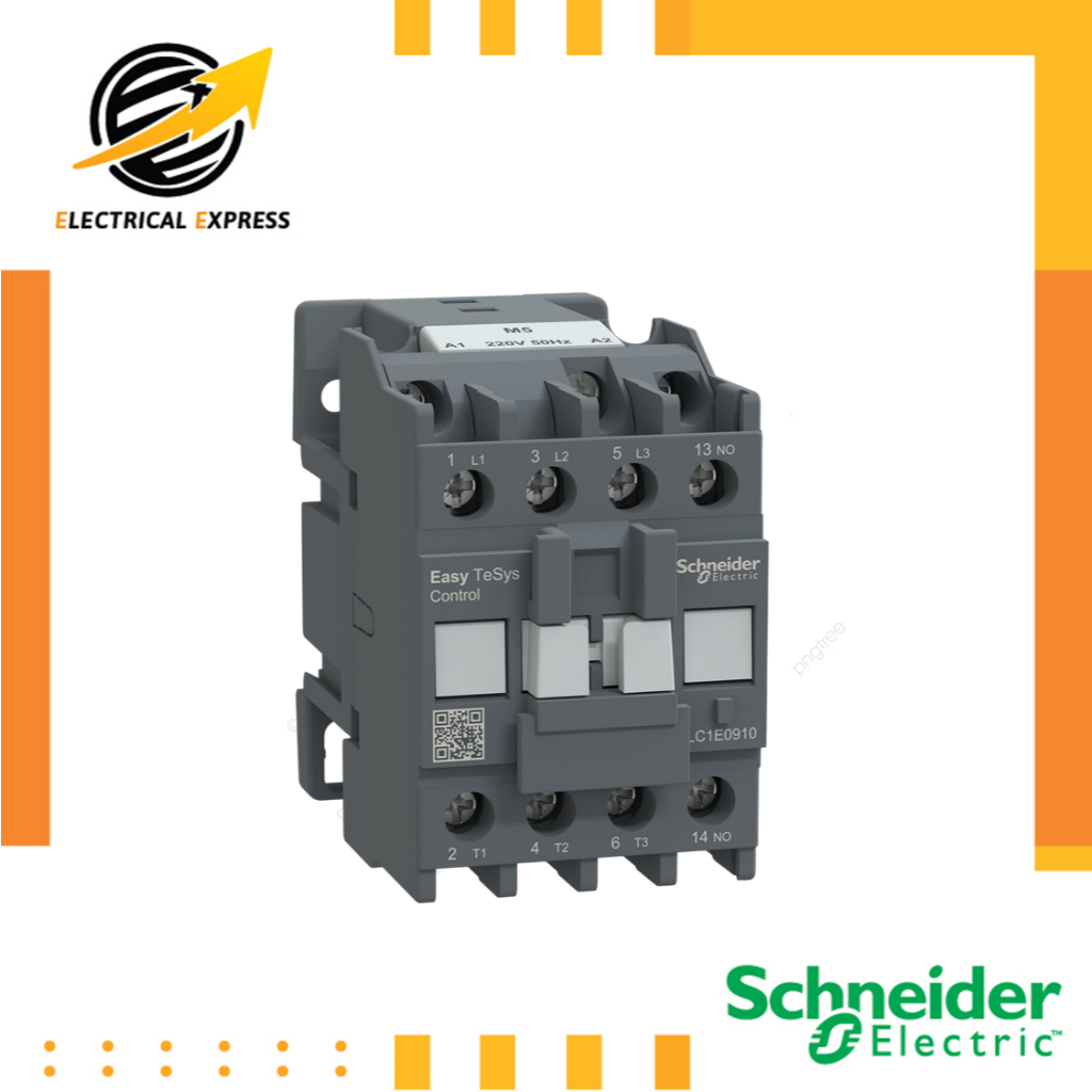 Schneider Electric แมกเนติกคอนแทคเตอร์ 220V EasyPact TVS รุ่น LC1E 3P 1NO (LC1E0910M5 / LC1E1210M5 /