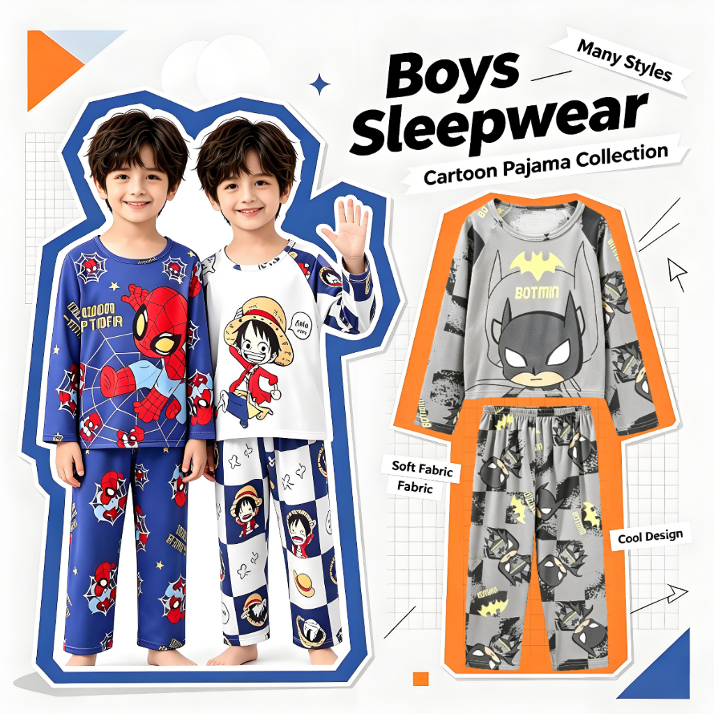 Flash Sale Baby Clothes Boy's or Girls' Long Sleeve Round-Neck Astronaut Home wear Kid's Smooth Nightclothes for 12 - 13
