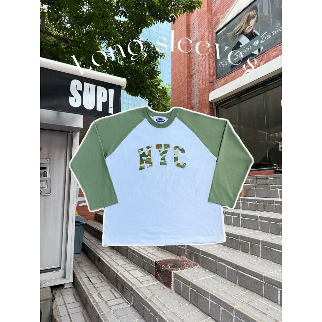 Garage - Long sleeves camo แขนยาว nyc ผ้าคอตตอน 100 %  (พร้อมส่ง)
