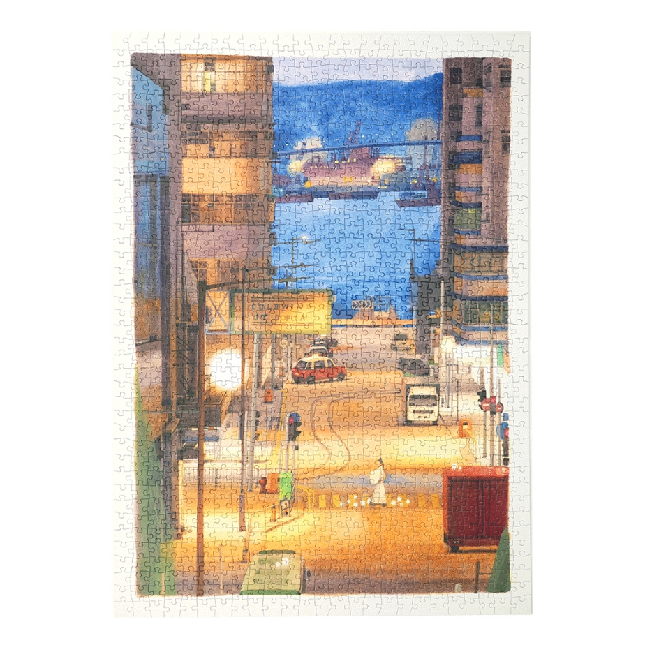 Rowood 1000 Piece Jigsaw Puzzle - PT016 Kennedy Town Seascape | ของแต่งบ้าน ของเล่นศิลปะ DIY