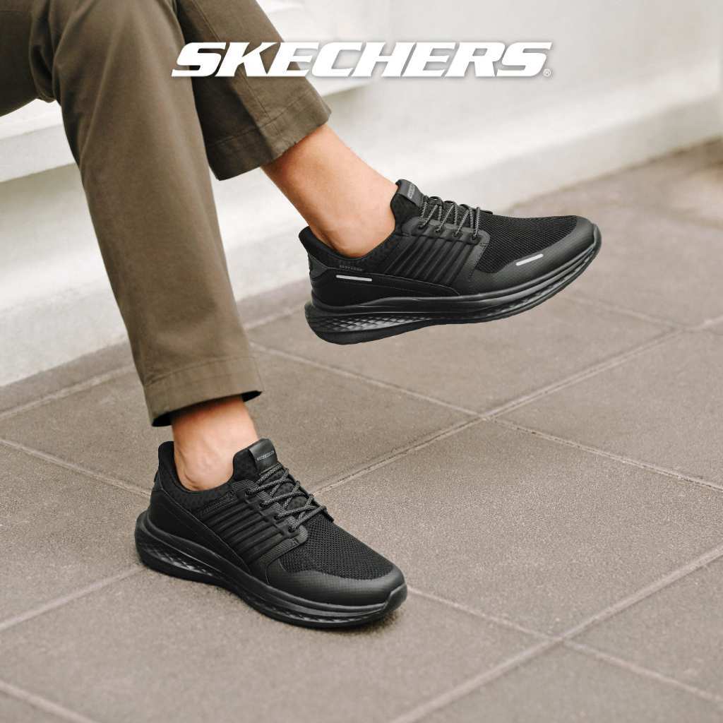 Skechers สเก็ตเชอร์ส รองเท้าผู้ชาย Men USA Street Wear Slade Shoes - 211389-BBK (latest)