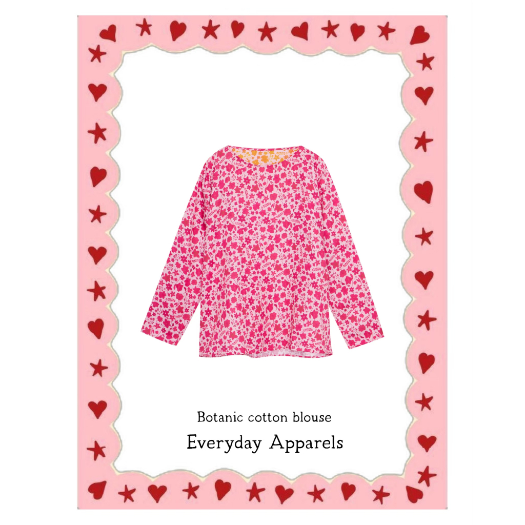 EVERYDAY APPARELS cotton botanic blouse เสื้อคอตตอนแขนยาว