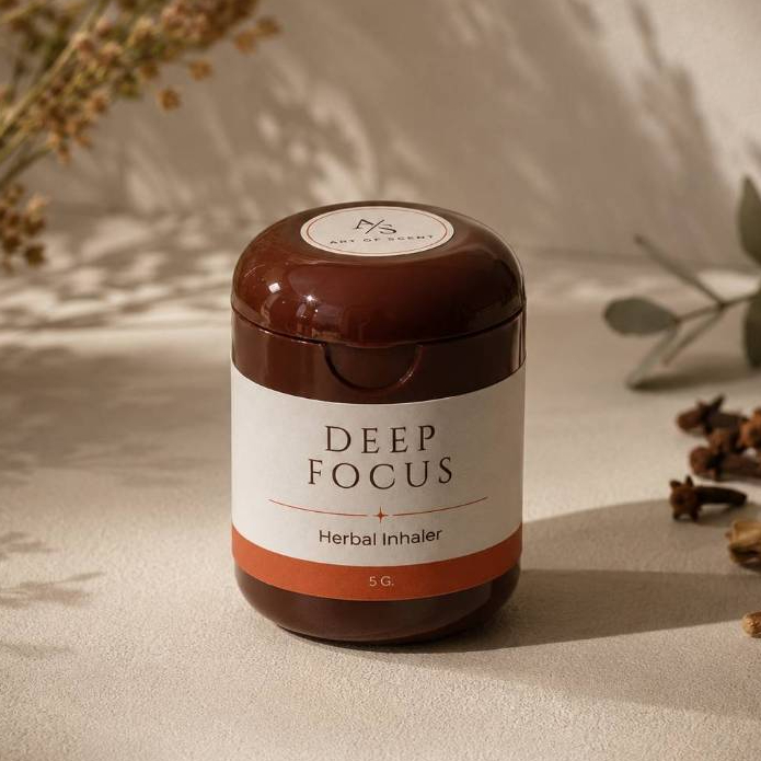 Art of Scent DEEP FOCUS Herbal Inhaler ยาดมสมุนไพร 5G. หอมสดชื่น พกพาง่าย