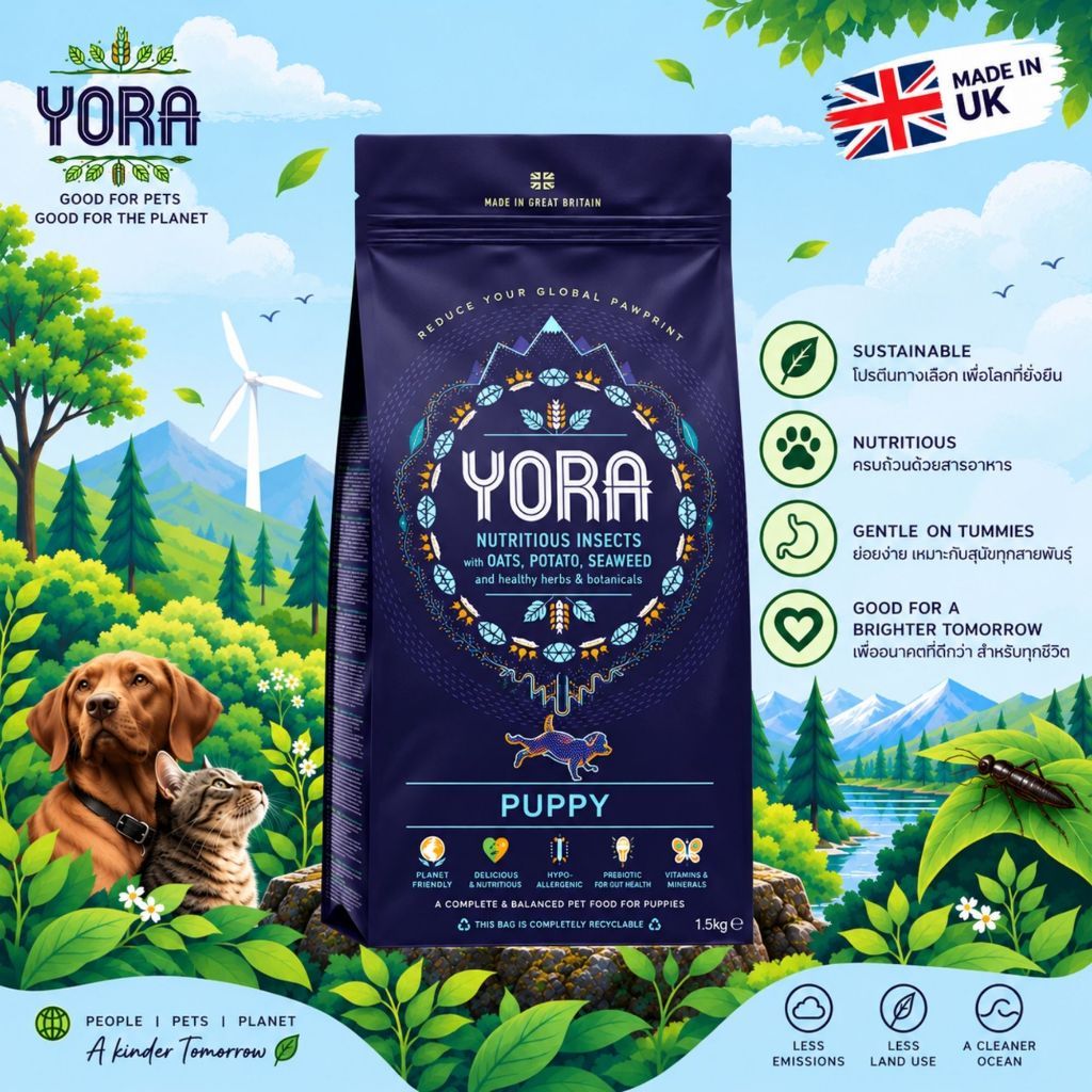 YORA Puppy สูตรอาหารสำหรับลูกสุนัข 2-12 เดือน