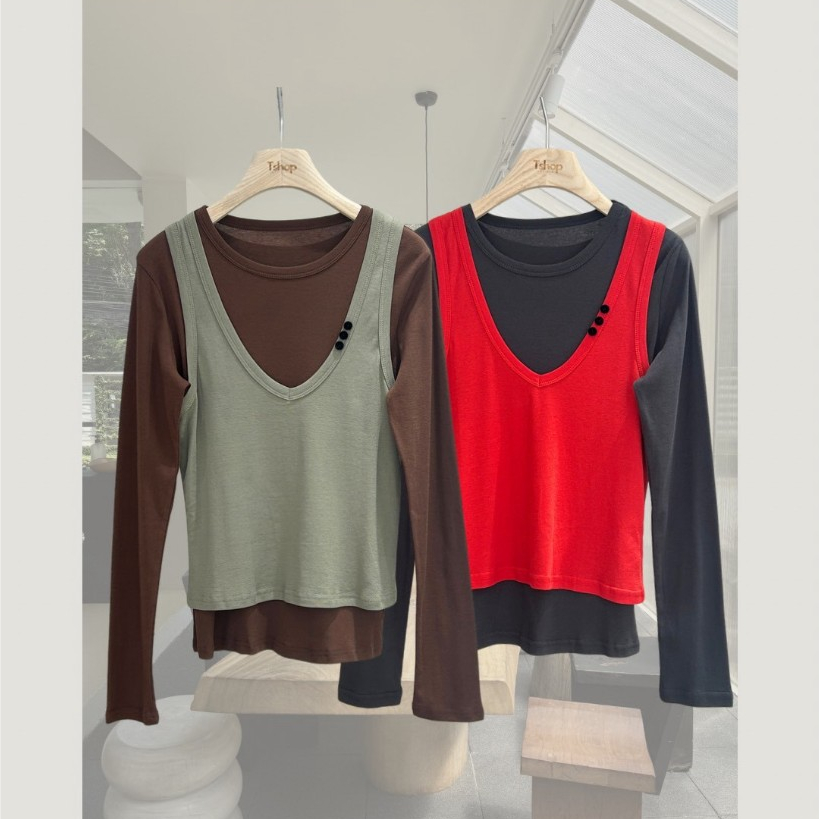 tshop เสื้อ Cotton 2 ชิ้น