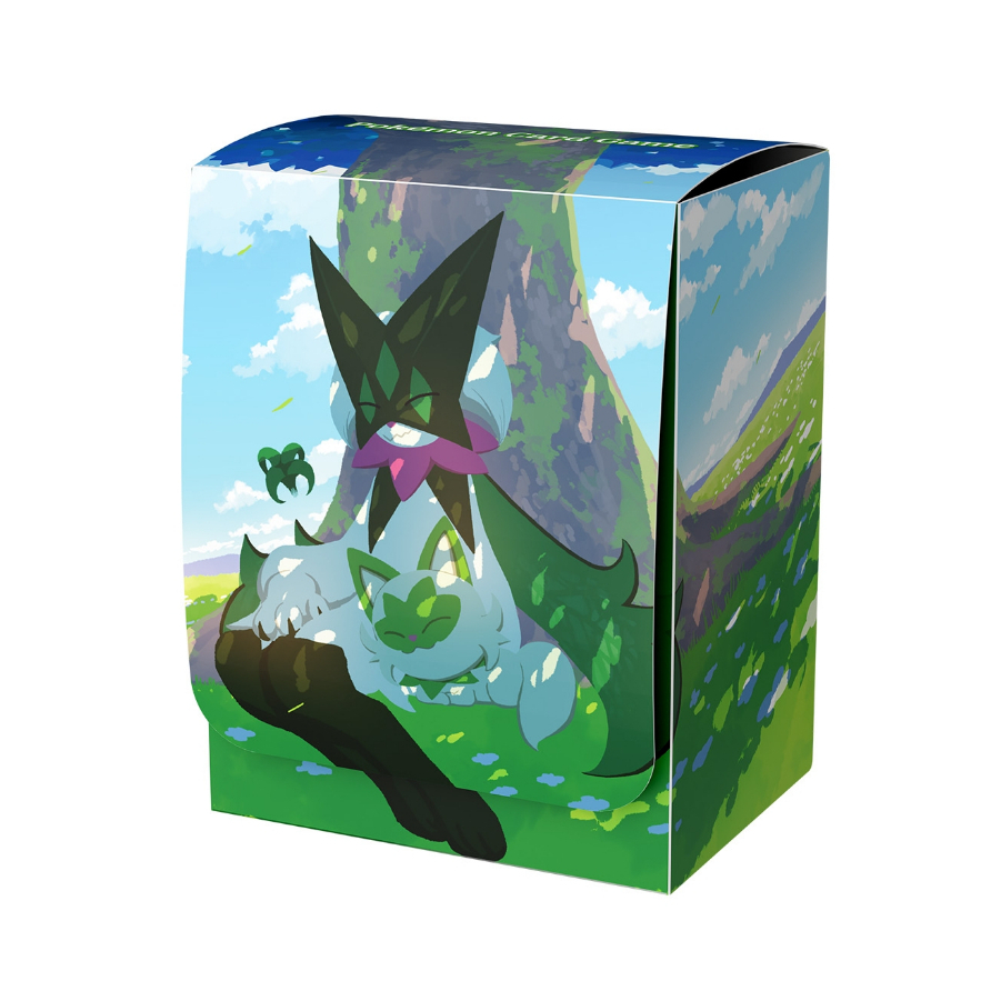 [Pokemon Japan] Deck Box - ลาย Nyaoha & Mascanya Good Night ลิขสิทธิ์แท้ Pokémon Center กล่องใส่การ์ด, สลีฟ