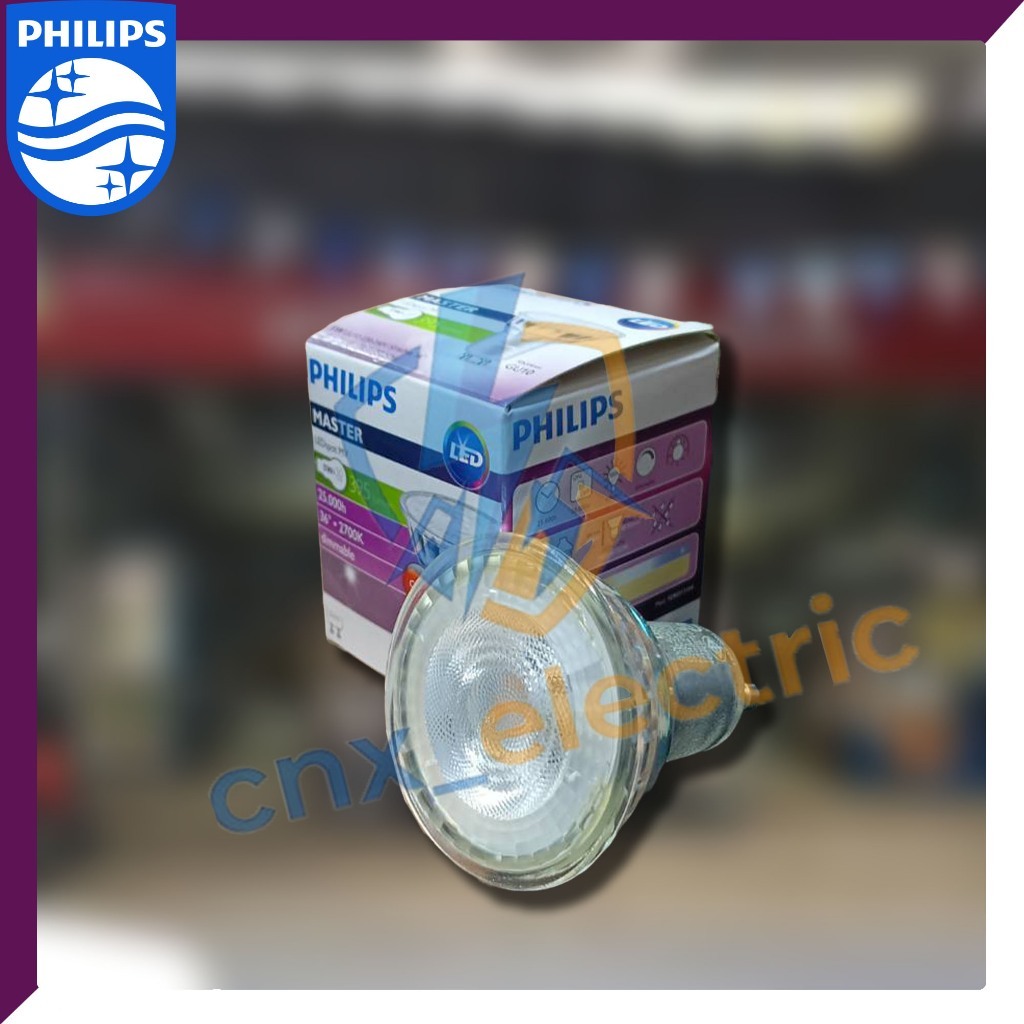 หลอดไฟ LED Philips Master GU10 5w แสงวอร์มไวท์