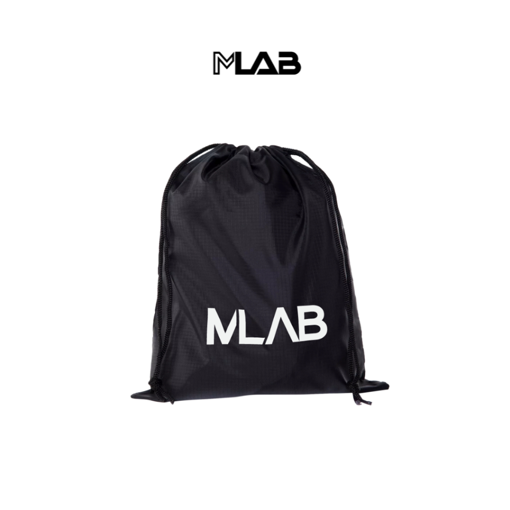 [MLAB] กระเป๋าผ้าเอนกประสงค์ ถุงหูรูด ถุงผ้าหูรูด พิมพ์ลาย MLAB พร้อมส่ง