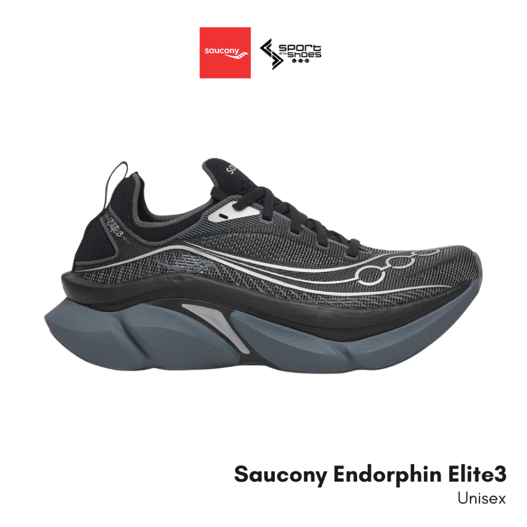 Saucony endorphin elite3 รองเท้าวิ่ง (Unisex) คาร์บอน l ของแท้100%