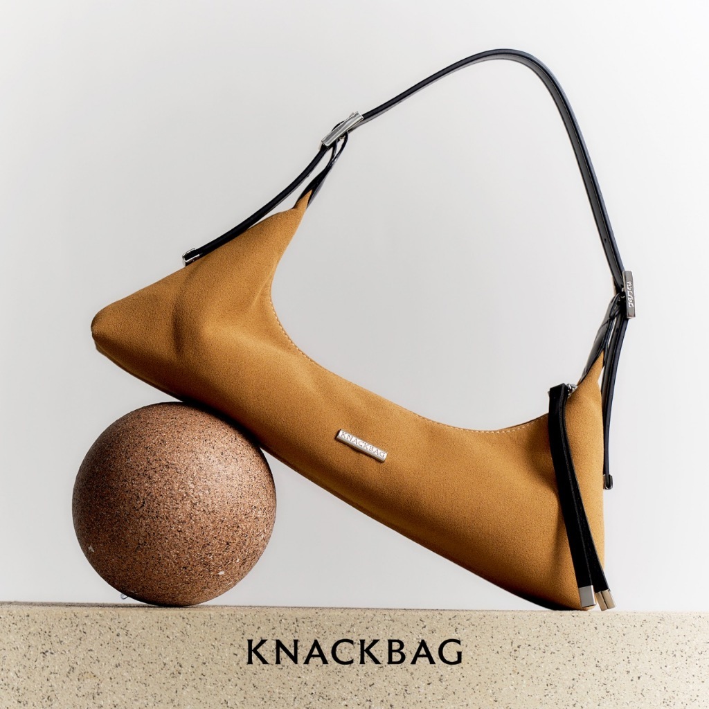 KNACKBAG - Jennie Suede bag - กระเป๋าสายสะพายไหล่ รุ่นเจนนี่ หนังกลับสังเคราะห์ (PU Suede) สีแทนทูโท