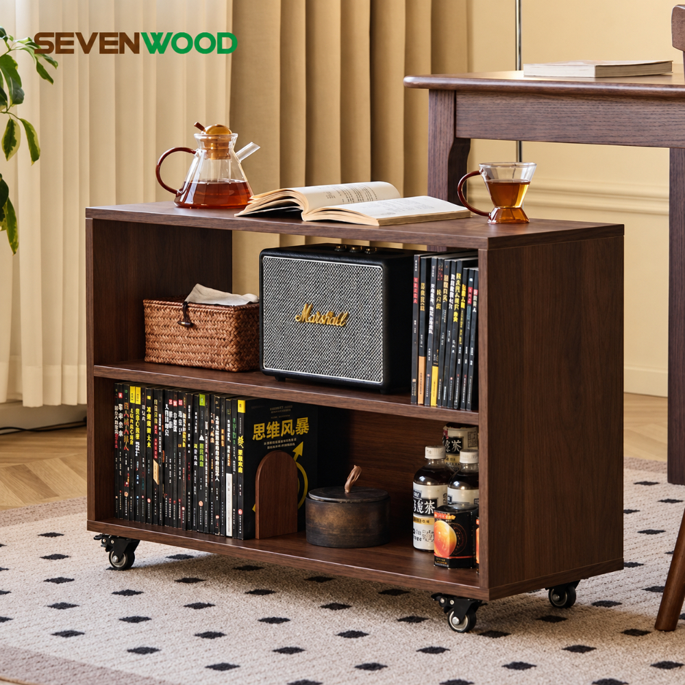 SEVENWOOD ชั้นเก็บของ ชั้นวางของ ชั้นวาง ของแต่งห้อง ชั้นวางของไม้ ชั้นวางของสำหรับวางข้างเตียงหรือในห้องนั่งเล่น