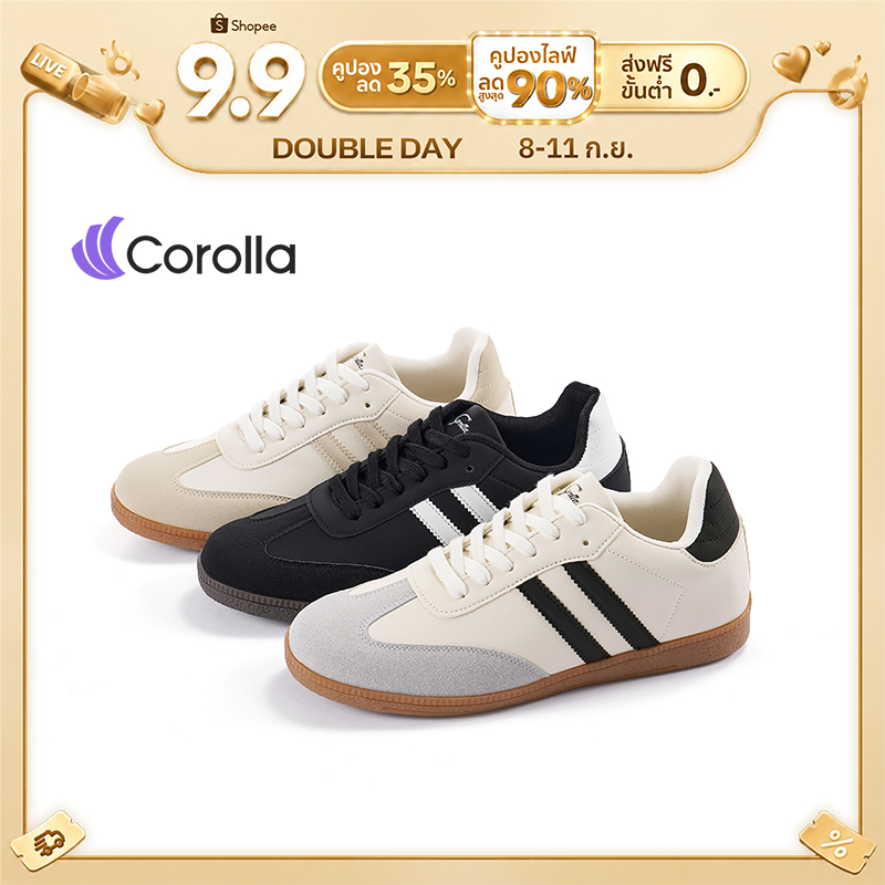 【รองเท้าผู้ชาย】Corolla รองเท้าผ้าใบทรงเบสิค หนังนิ่ม กันลื่น ใส่สบาย มีไซส์ใหญ่