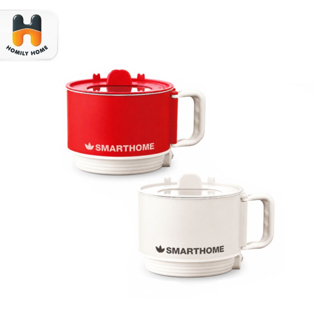 SMARTHOME หม้อไฟฟ้าอเนกประสงค์  ขนาด 1.5 ลิตร รุ่น SFP451 สีแดง สีขาว