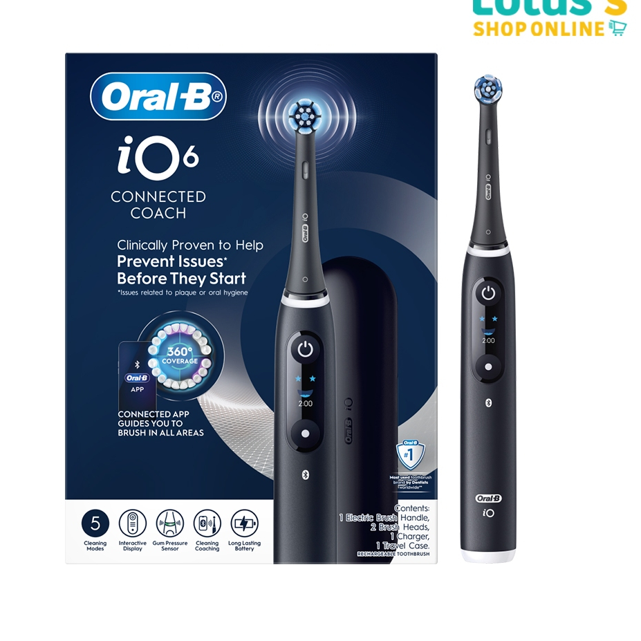 ออรัลบี แปรงสีฟันไฟฟ้า ไอโอ ซีรี่ส์ 6 + หัวแปรง 2 หัว ORAL-B POWER TOOTHBRUSH IO SERIES 6 + 2 BRUSH 