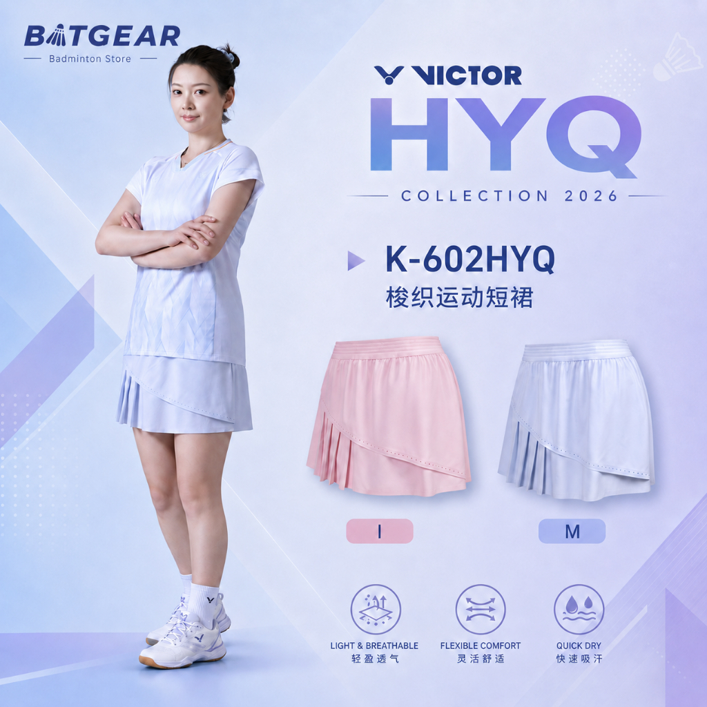 !!NEW!! กระโปรงแบดมินตัน VICTOR X Huang Ya Qiong 2026 K-602HYQ เกรดแข่ง พรีเมี่ยม