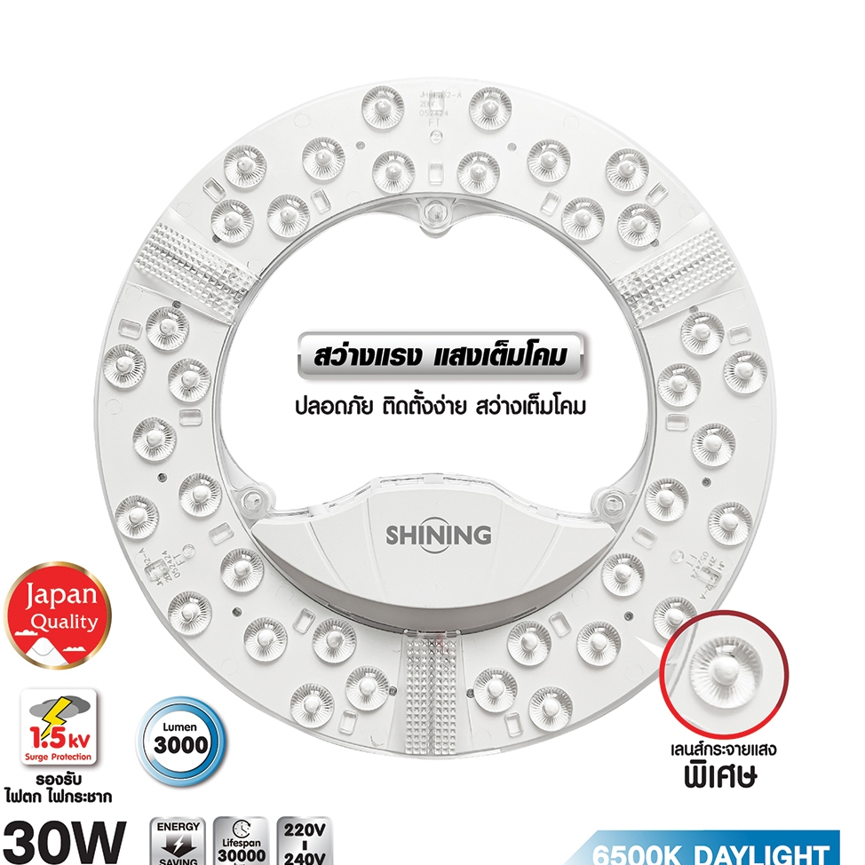 "ใหม่" 1 แถม 1 แผงไฟแม่เหล็ก LED SHINING MAGNET SAKURA 30 วัตต์ DAYLIGHT แสงขาว หลอดไฟให้ความสว่างสูง หลอดไฟโตชิบา