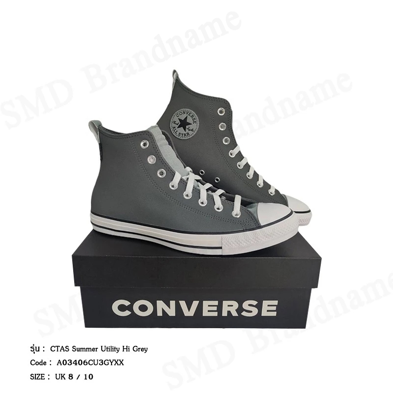 Converse รองเท้าผ้าใบ รุ่น Chuck Taylor Ctas Summer Utility Hi Grey Code: A03406CU3GYXX