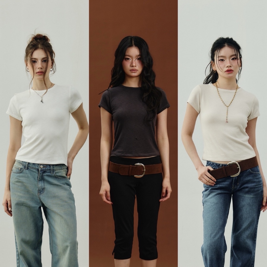 MALIMAYS - Core Classic Tee เสื้อยืดทรงพอดี ผ้านิ่ม ยืดหยุ่น