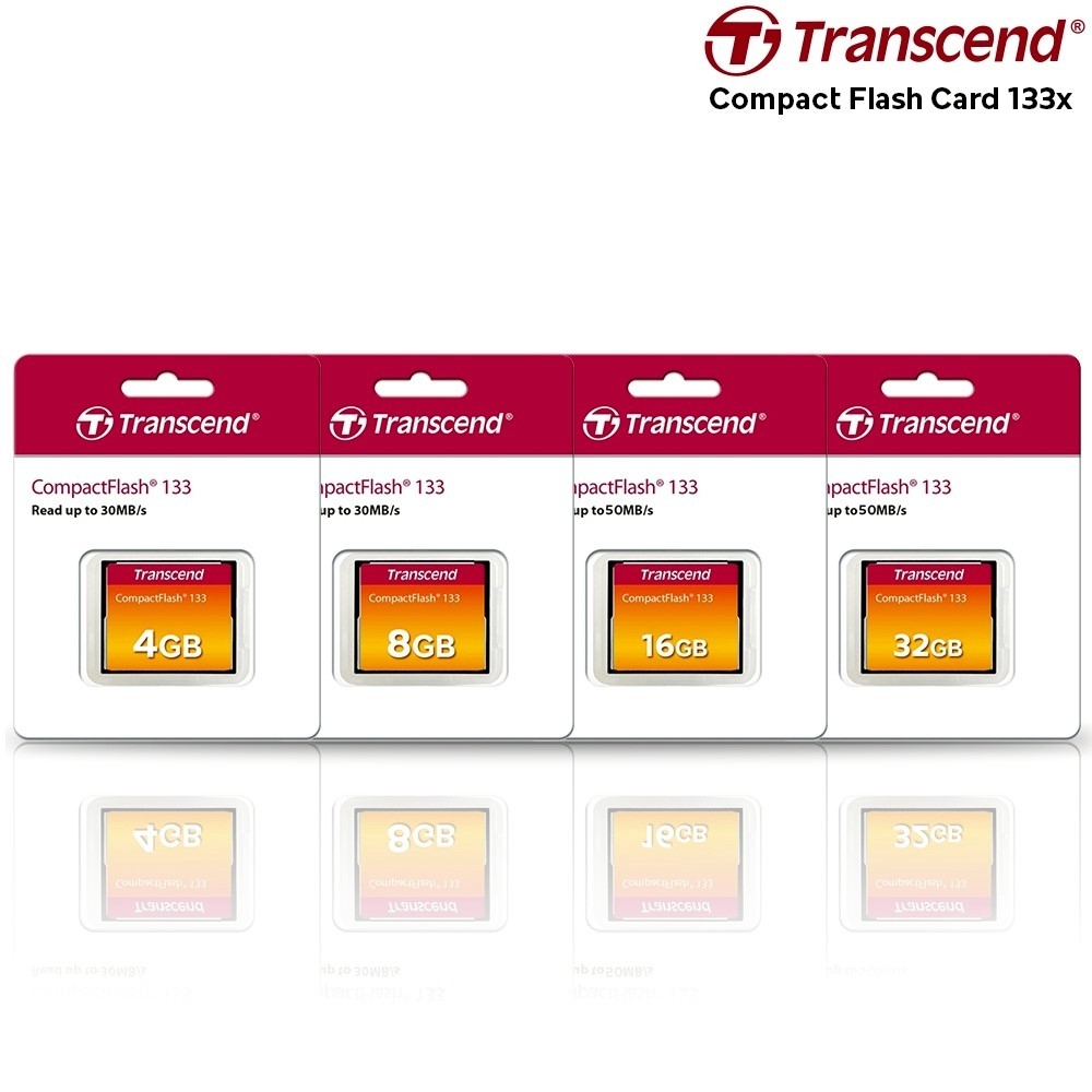 Transcend Compact Flash Card 133x 4GB / 8GB / 16GB / 32GB (TS1GCF133) (CF CARD) ประกัน5ปี