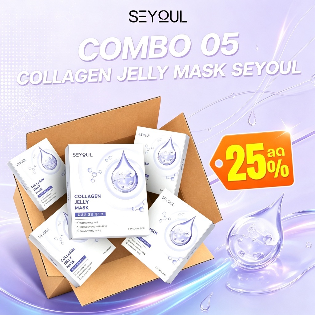 【COMBO 5】มาสก์คอลลาเจนเจลลี่ 5 ชิ้น SEYOUL Collagen Gel Jelly Mask เติมความชุ่มชื้นล้ำลึก