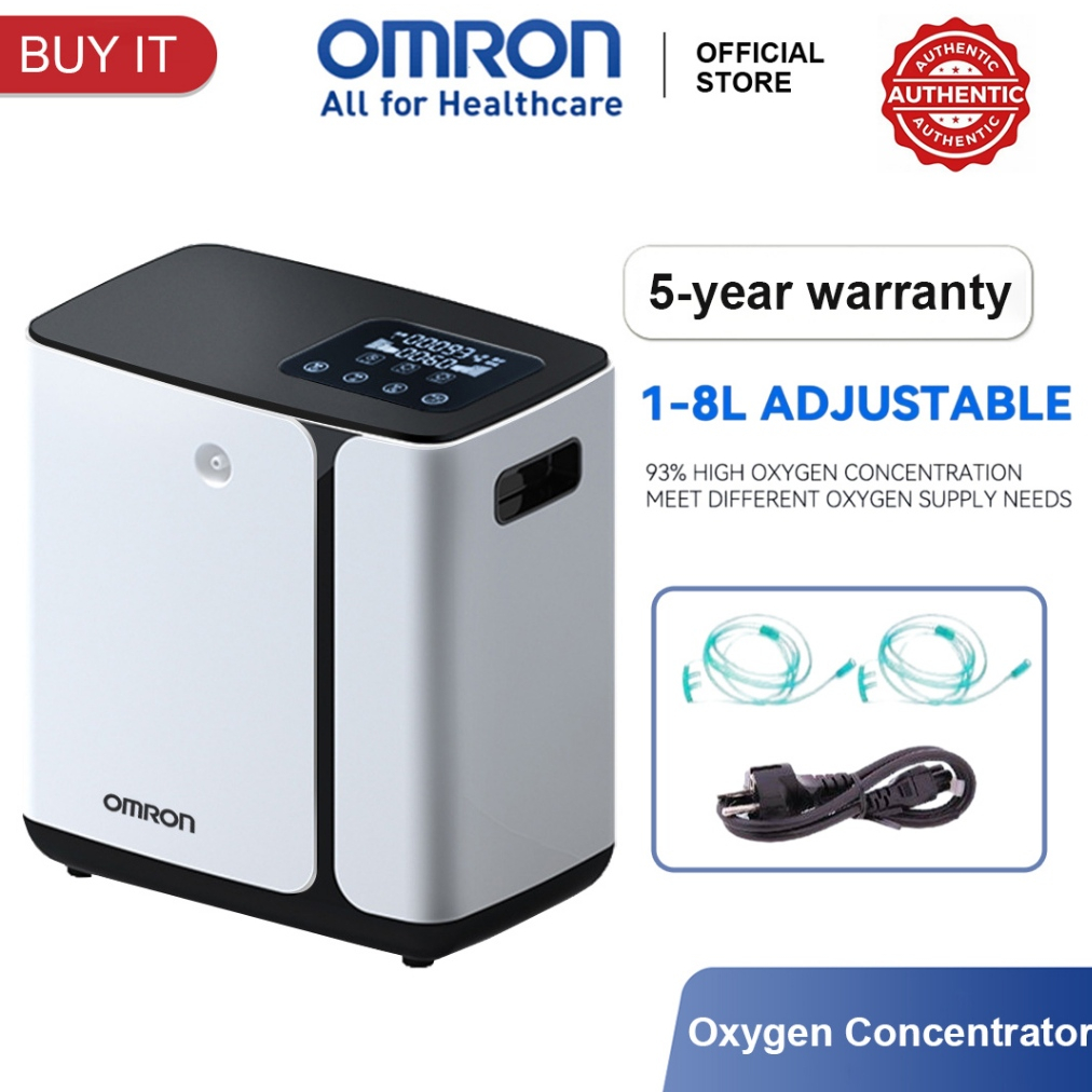 🔥จัดส่ง24h🔥Omron Oxygen Concentrator 1-8L/min เครื่องผลิตออกซิเจนแบบพกพาแบบปรับได้สำหรับใช้ในบ้านและ