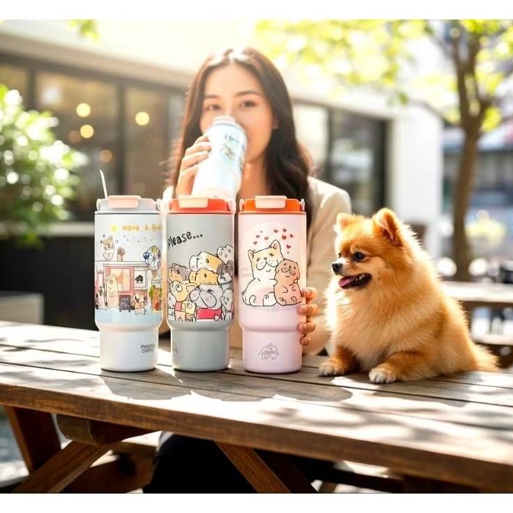 ☕ แก้วกาแฟพันธุ์ไทย PunThai x Dogplease Tumbler ชุดหมาจ๋า ลิขสิทธิ์แท้พร้อมส่งด่วน !!