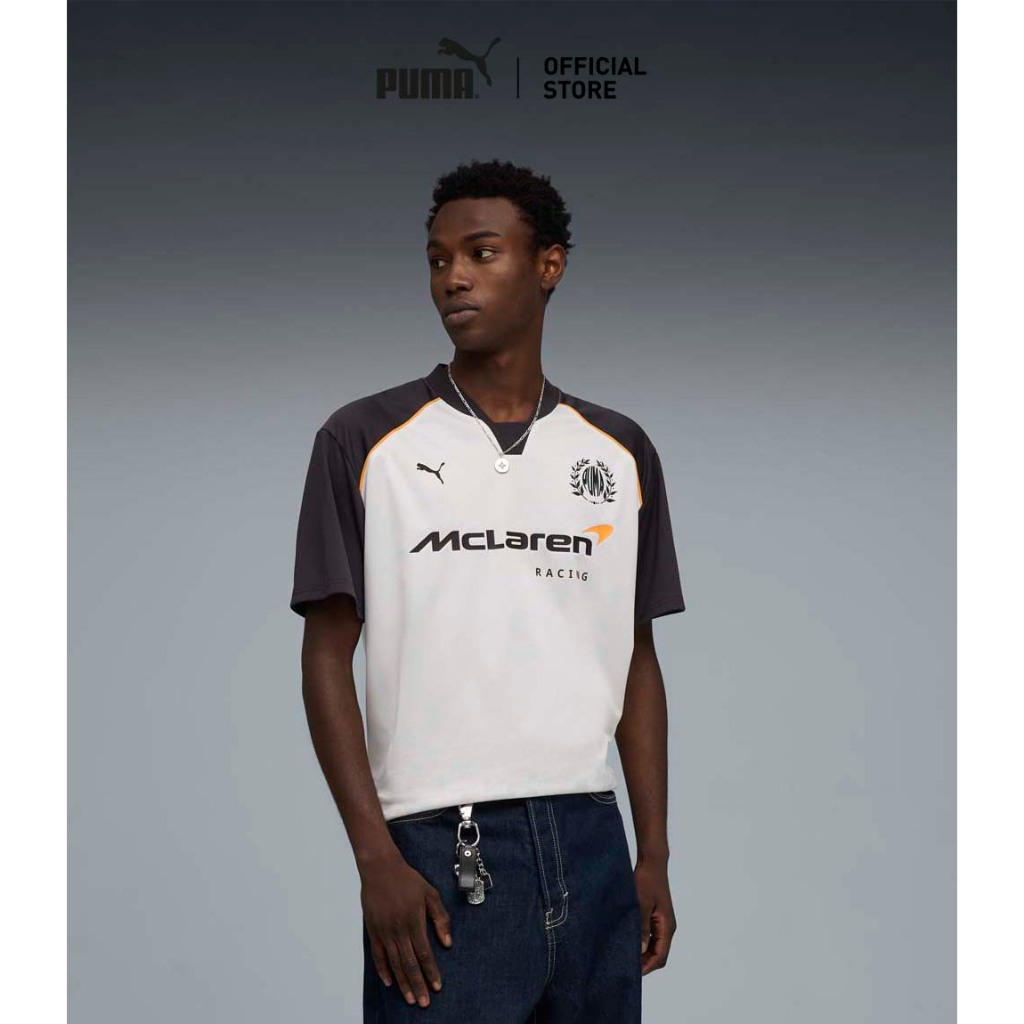 PUMA قميص رجالي واسع McLAREN RACING — رمادي