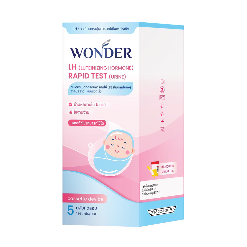 วันเดอร์ ชุดทดสอบการตกไข่จากปัสสาวะ (WONDER URINE OVULATION TEST)