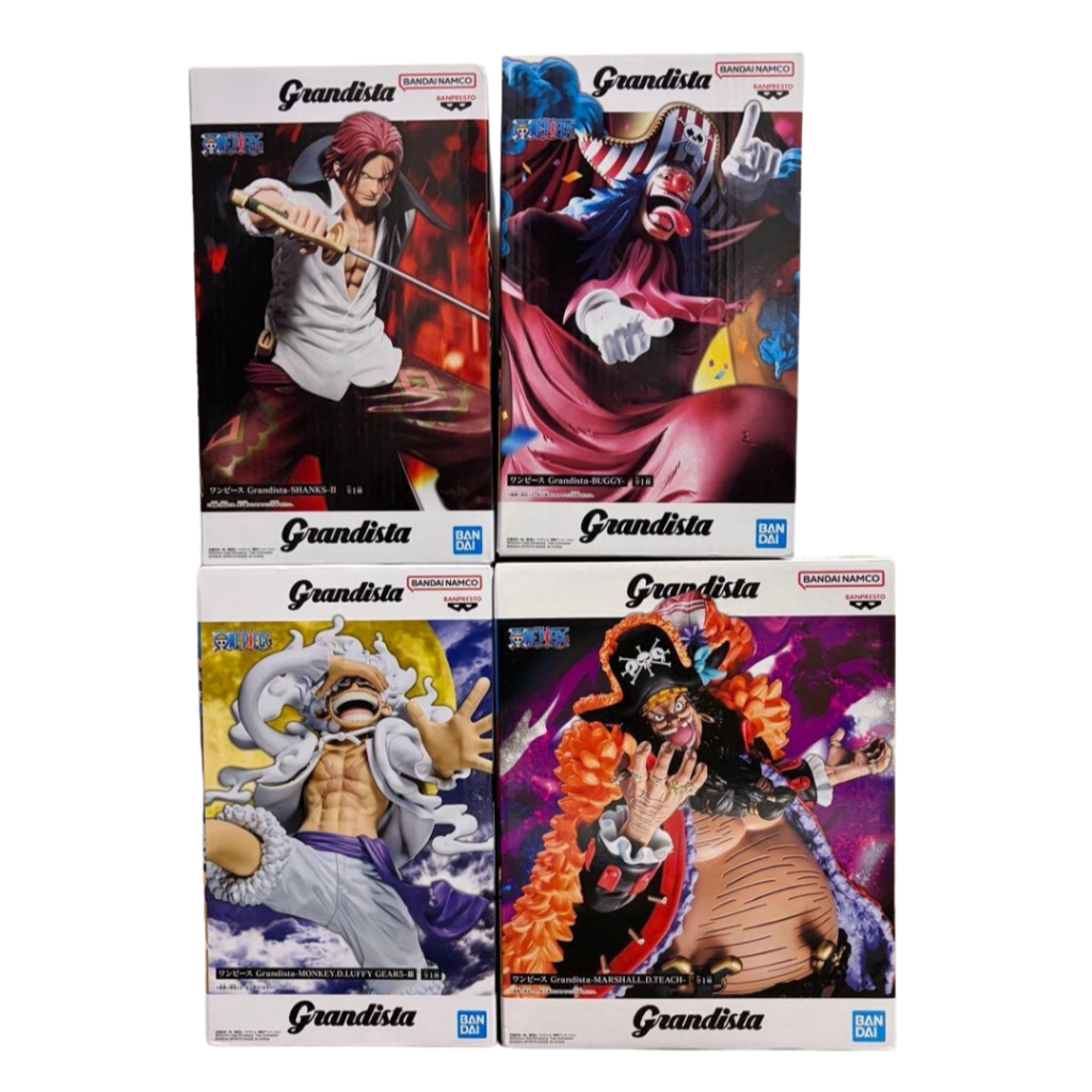Banpresto One Piece Grandista MONKEY.D.LUFFY GEAR5 III MARSHALL.D.TEACH SHANKS Ⅱ BUGGY Figure Japan