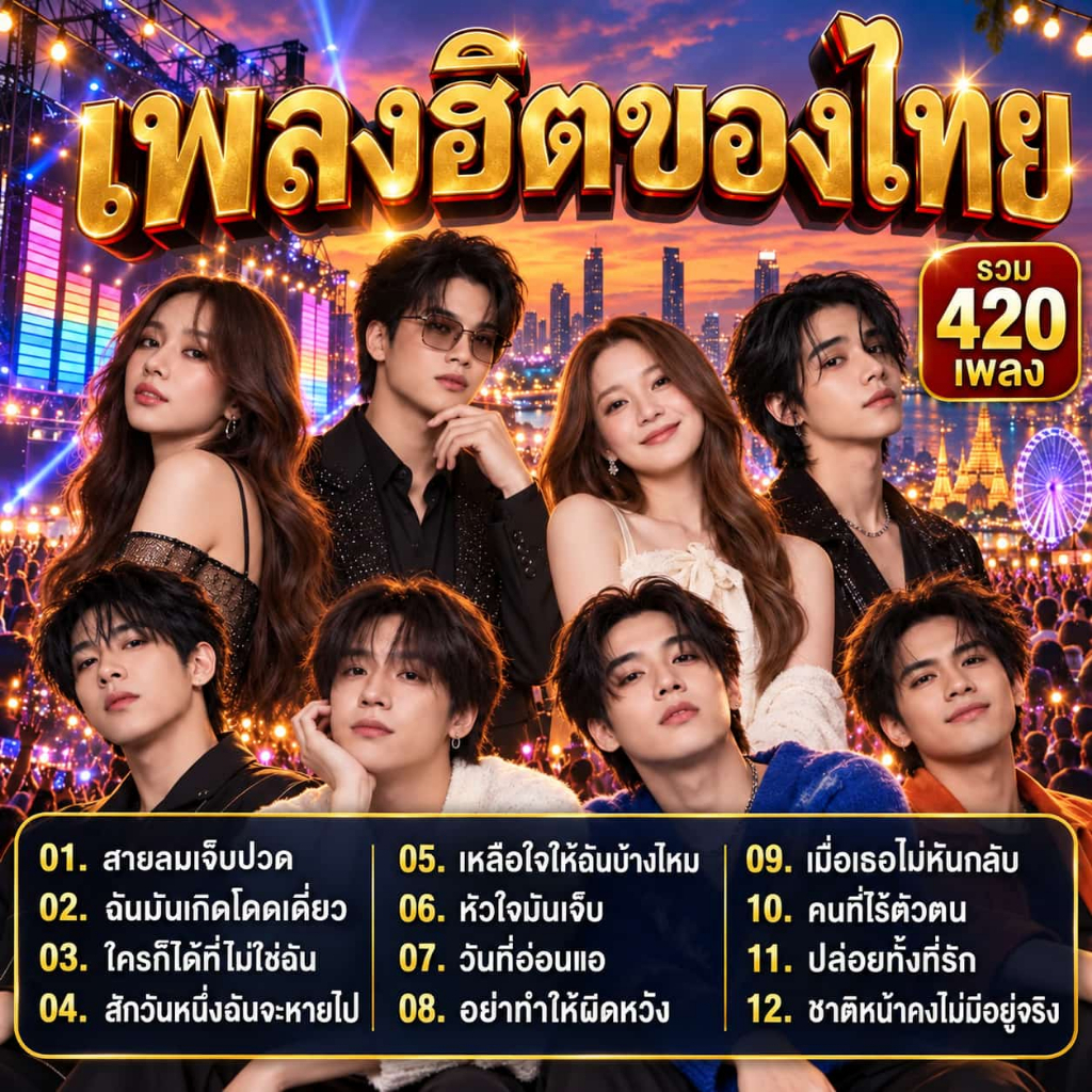 USB MP3 รวมเพลงไทยใหม่เพราะๆ เพลงฮิตติดกระแส เพลงฮิต TikTok คัดมาแล้ว 420 เพลง ฟังได้ในรถและลำโพง