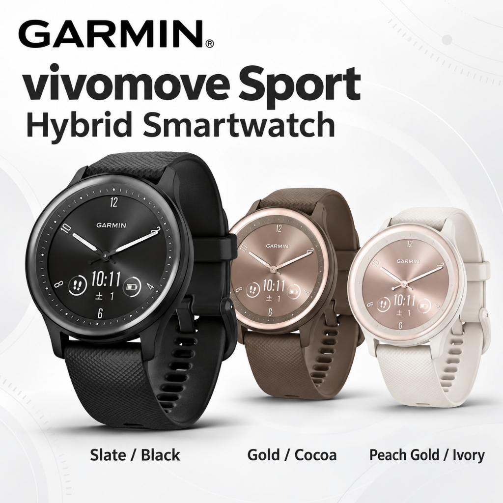 Garmin นาฬิกา Hybrid Smartwatch vivomove Sport Android iOS Battery 5 Days