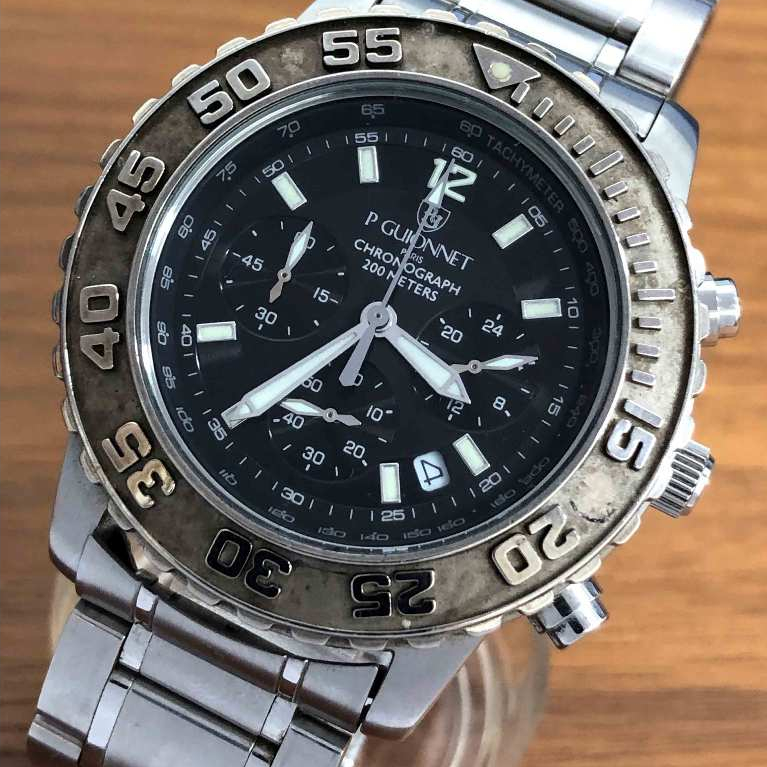 P. Guionnet Paris Chronograph Sport -FG100 -C0200 -Quartz Mens Watch