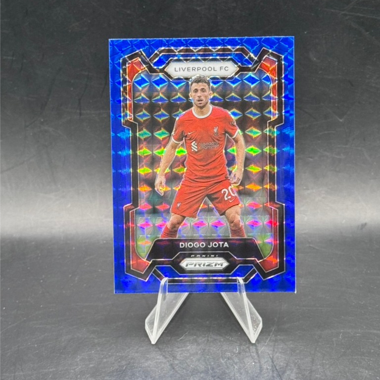 Diogo Jota - 2023-24 Panini Prizm Premier League - #74 Blue Mosaic Prizm - Liverpool FC