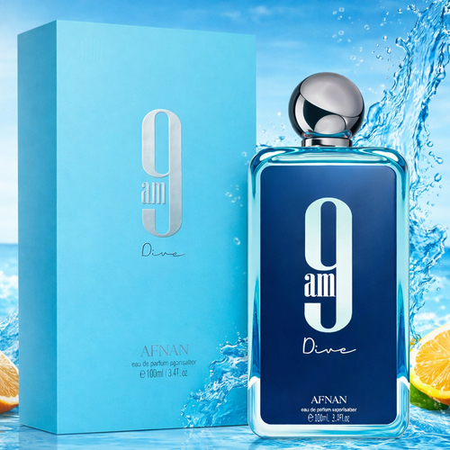 Afnan 9PM Dive EDP 100ml น้ำหอมผู้ชาย Fresh Aquatic Citrus Aromatic Scent กลิ่นสดชื่น สะอาด หอมละมุน