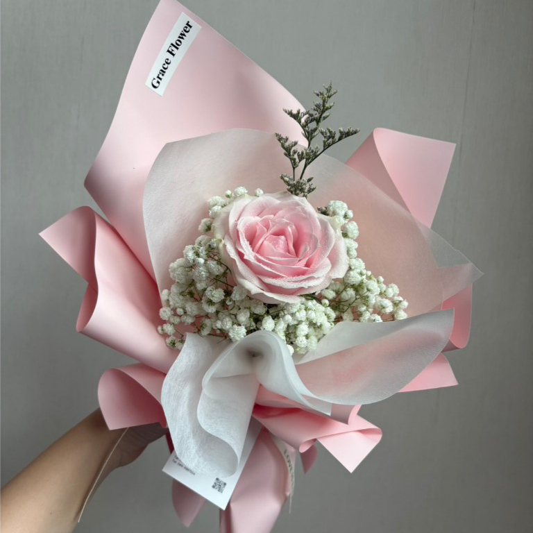 [ สินค้าพร้อมส่งด่วน ] ช่อดอกกุหลาบสด 1 ดอก ไซส์มินิ เลือกสีได้
