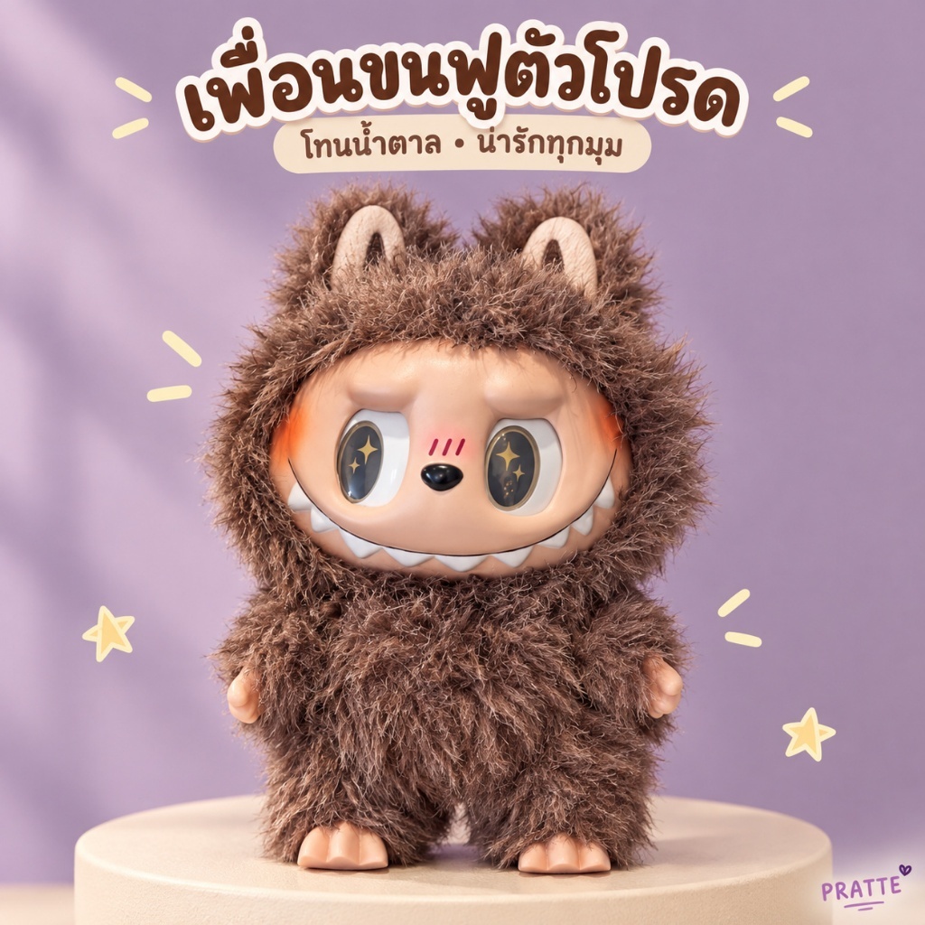 🤎 PRATTE | ตุ๊กตาขนฟูสีน้ำตาล  เติมความน่ารักให้มุมโปรดด้วยตุ๊กตาขนฟูโทนสีน้ำตาล โดดเด่นด้วยหูยาว ดวงตาโต และรอยยิ้มที่ม