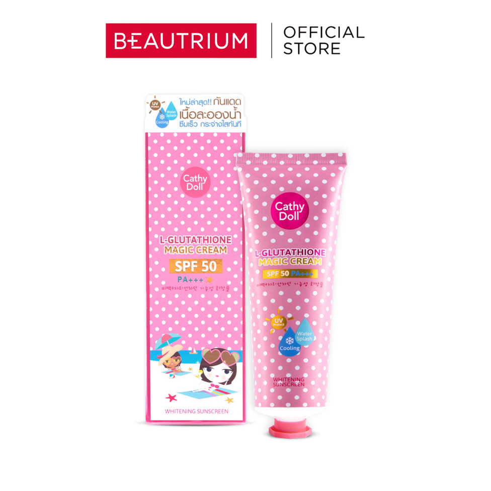 CATHY DOLL Whitening Sunscreen L-Glutathione Magic Cream SPF50 PA+++ ครีมกันแดด 138ml