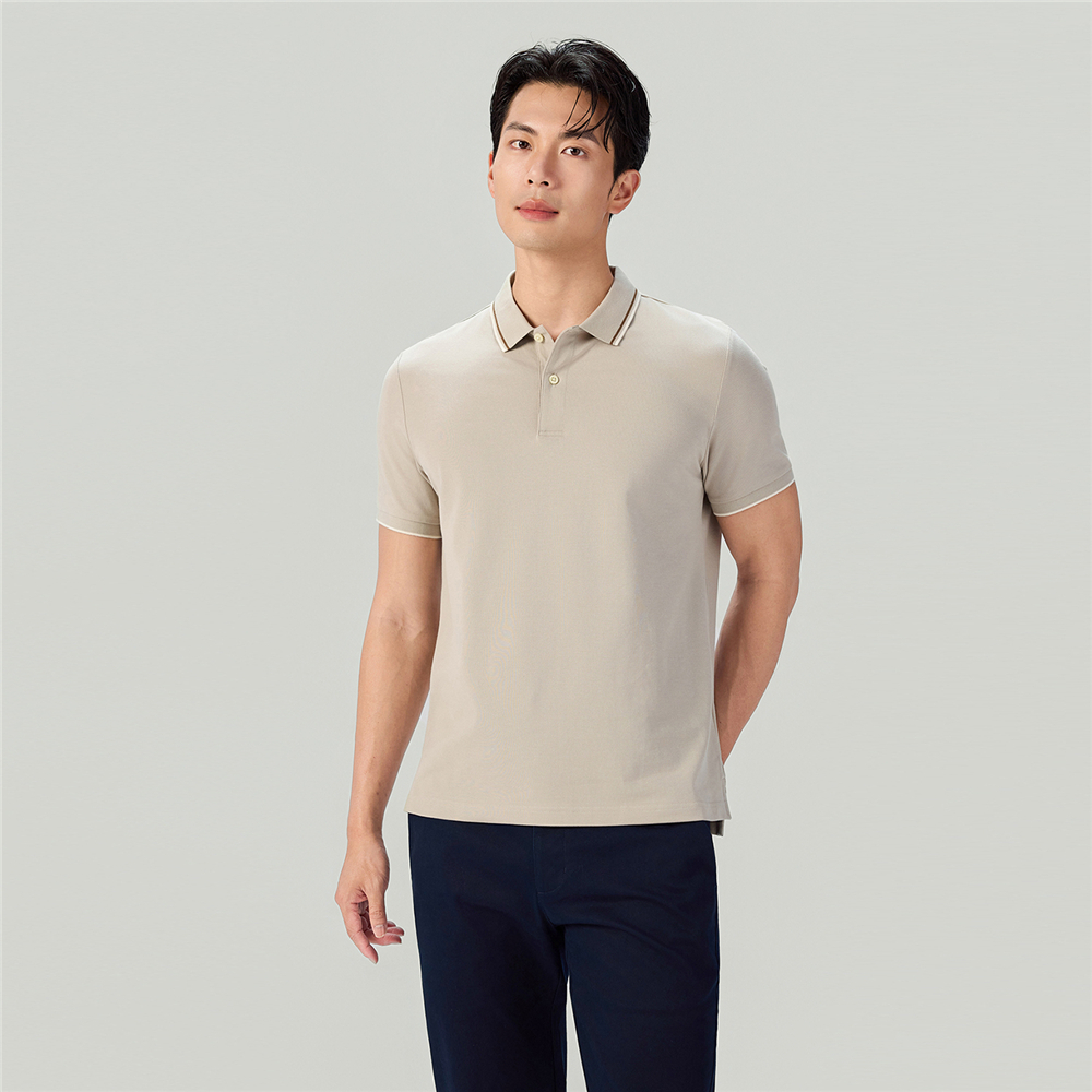 GIORDANO قميص بولو رجالي Slim قطن — صورة 3