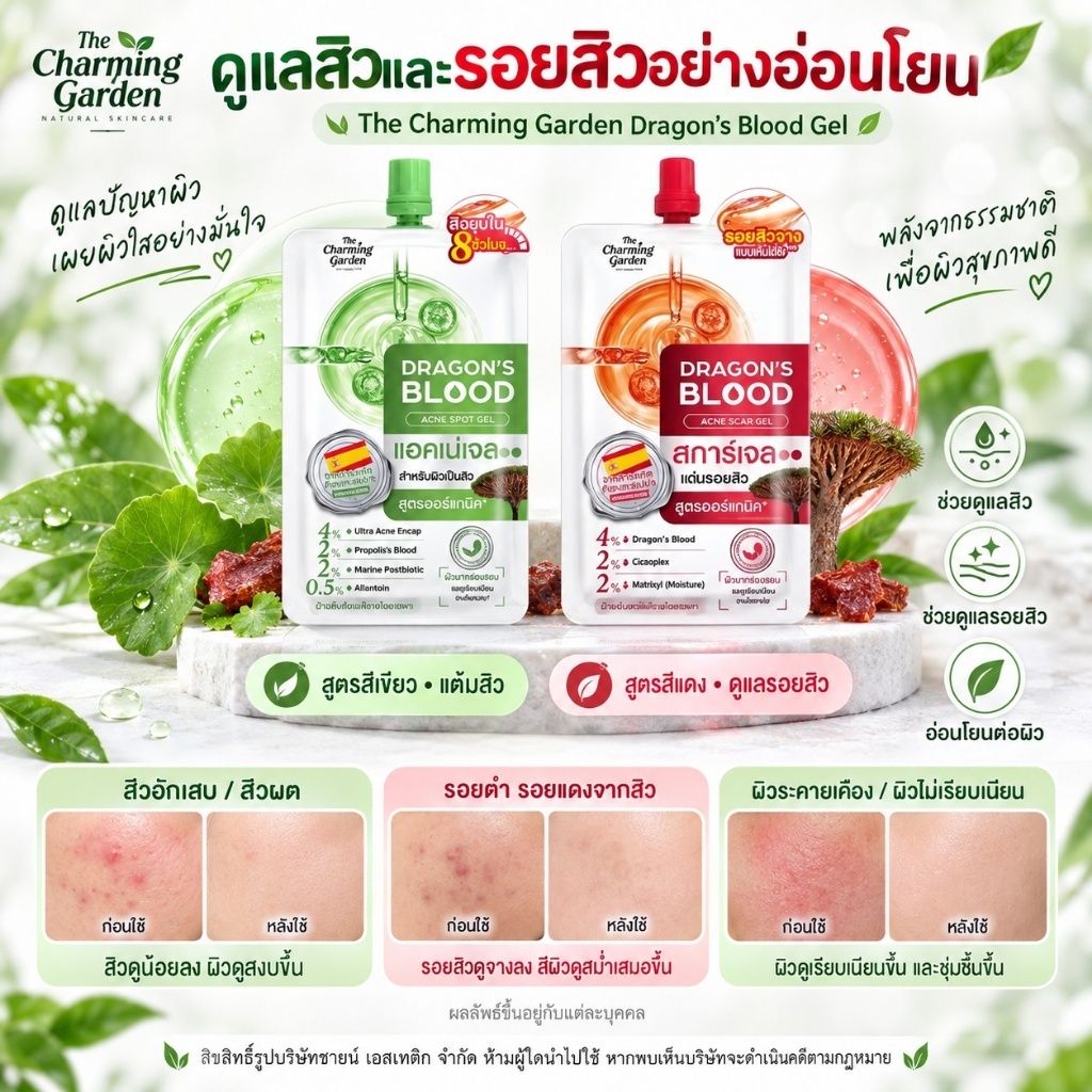 The Charming Garden طقم Dragon's Blood ‏(أخضر وأحمر) — صورة 4