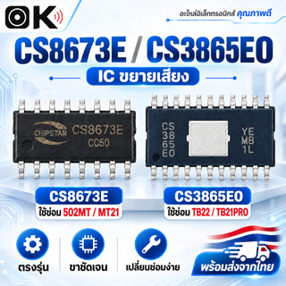 CS8673E CS3865EO ic แท้ ic ขยายเสียง ชิปขยายเสียง ชิปic ไอซีขยายเสียง ic แอมป์จิ๋ว ชิปแอมป์จิ๋ว 502mt mt21 tb22 tb21pro