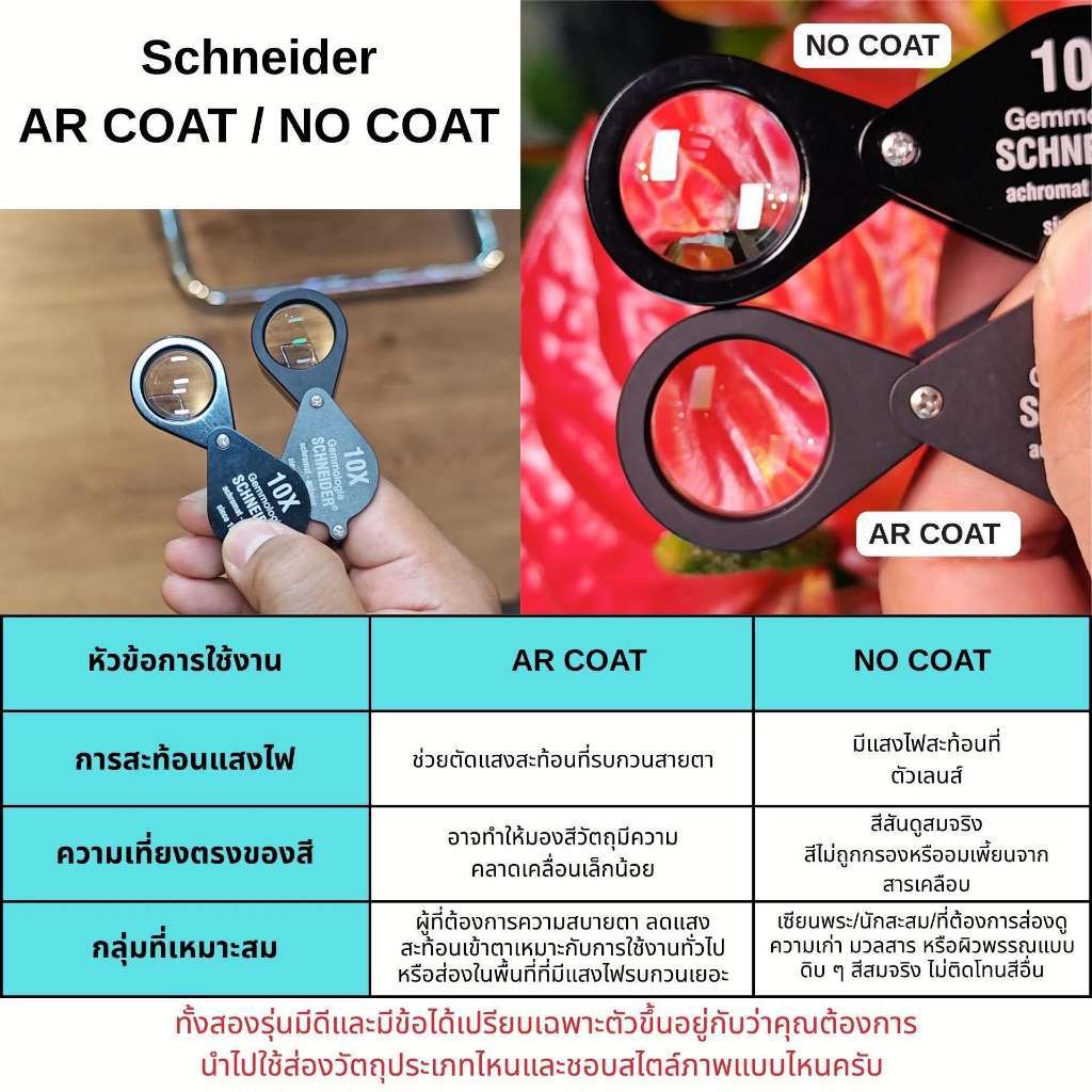 Schneider กล้องส่องเพชร ส่องพระ อัตราขยาย 10X รุ่น L1 No Coat — صورة 2