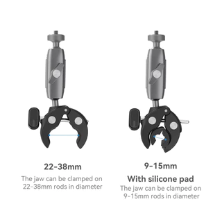 Telesin GoPro , DJI , Insta360 Aluminum Alloy Handlebar Mount ตัวหนีบอะลูมิเนียมยึดแฮนด์มอเตอร์ไซค์