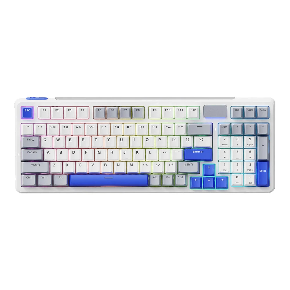 คีย์บอร์ดไร้สาย RAPOO (V700DIY) SILVER SWITCH RGB WIRELESS KEYBOARD (คีย์อังกฤษ)