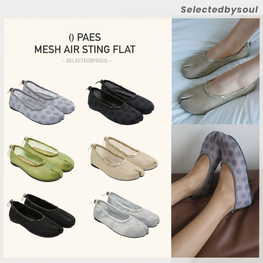[พร้อมส่ง/พรี*ถามสต็อกก่อนสั่งน้า] () Paes Mesh String Flat Shoes รองเท้า Tabi เกาหลี สินค้าของแท้10