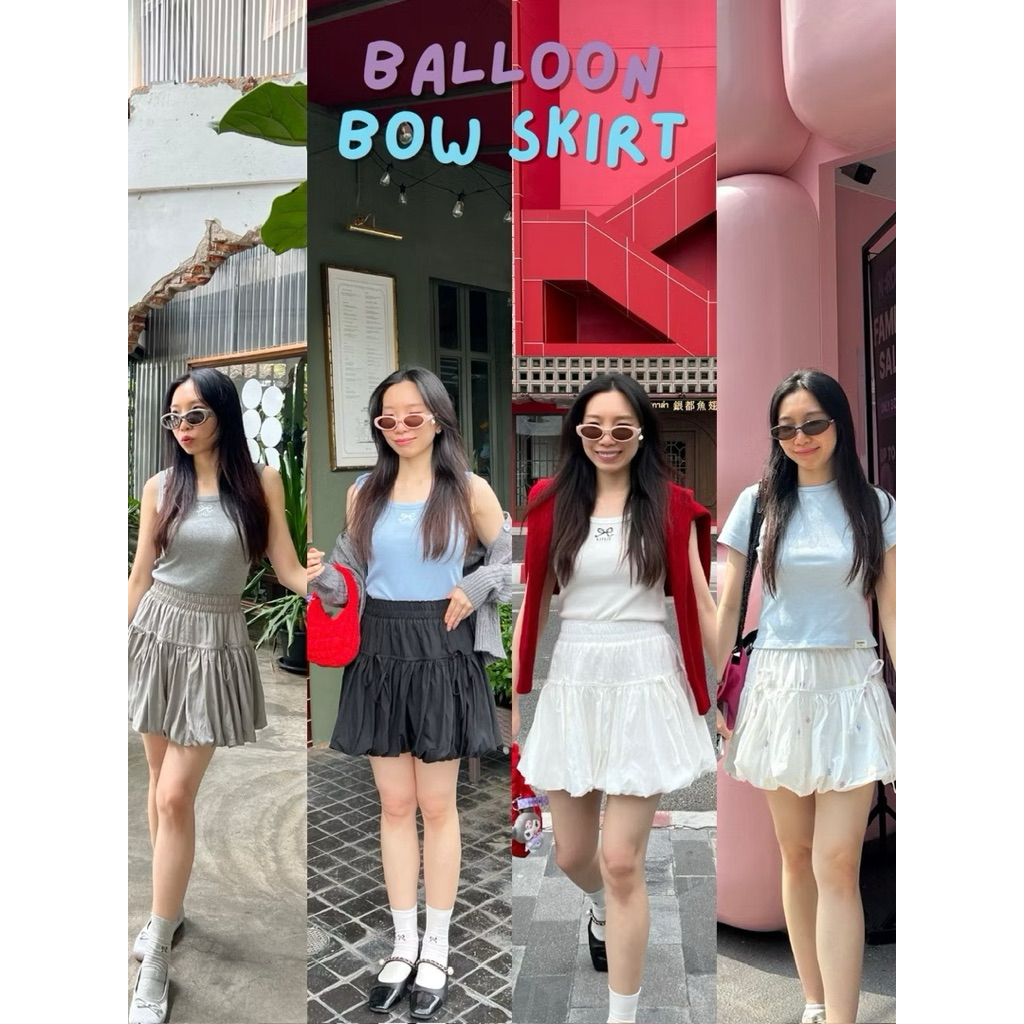 กระโปรงballoon มีซับในอย่างดี Uiui.hey