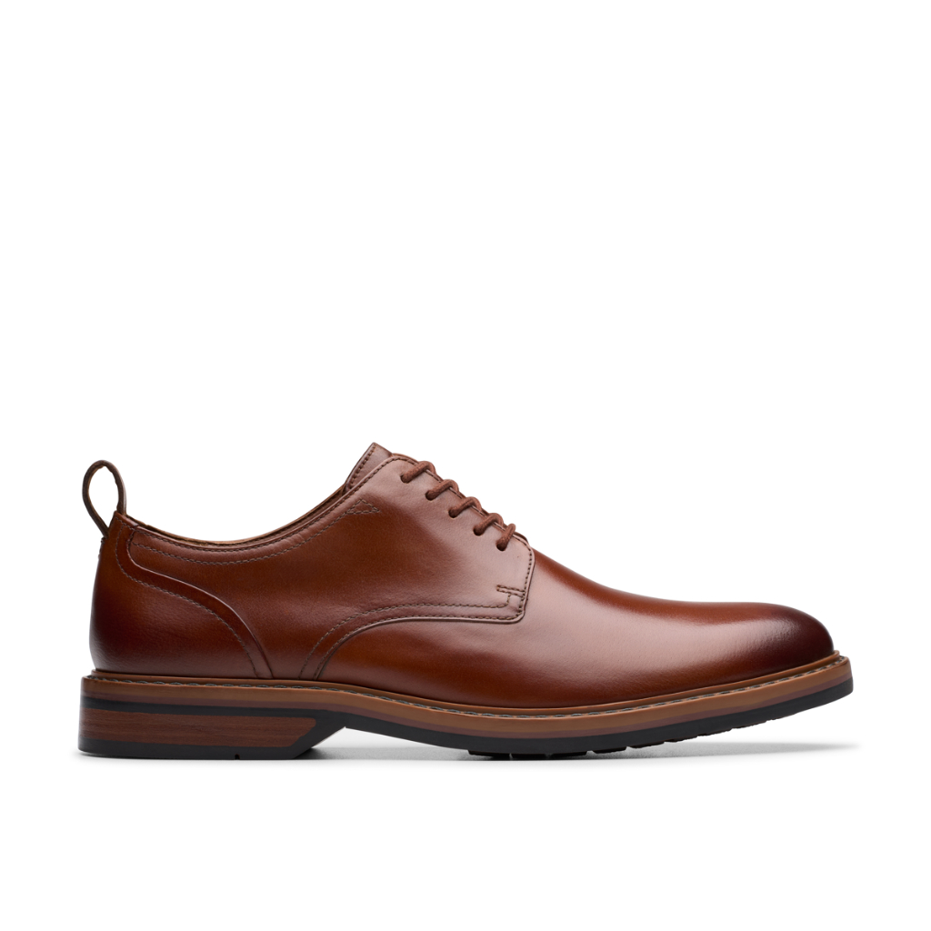 Clarks حذاء ديربي ALDWIN LACE جلد — بني فاتح — صورة 4