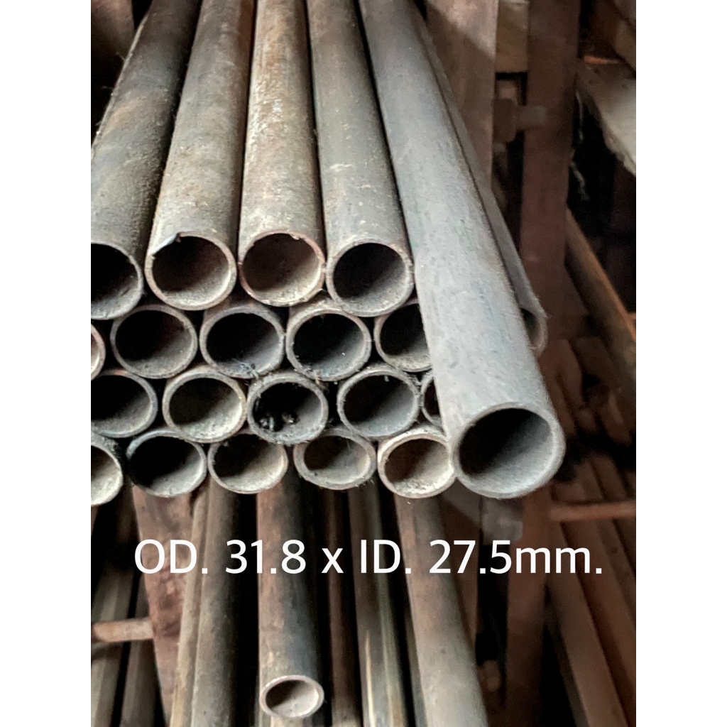 ท่อเหล็กกลม แป๊ปสเตย์ไร้ตะเข็บ คุณภาพดีจากต่างประเทศ Seamless Tube ขนาดรอบนอก 31.8 mm. รูใน 27.5 mm.