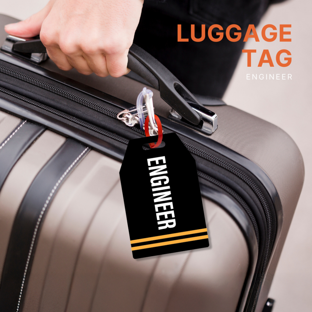 Happylife Luggage Tag ENGINEER  ป้ายติดกระเป๋าเดินทาง อะคริลิค กันน้ำ แข็งแรง ดีไซน์สวย