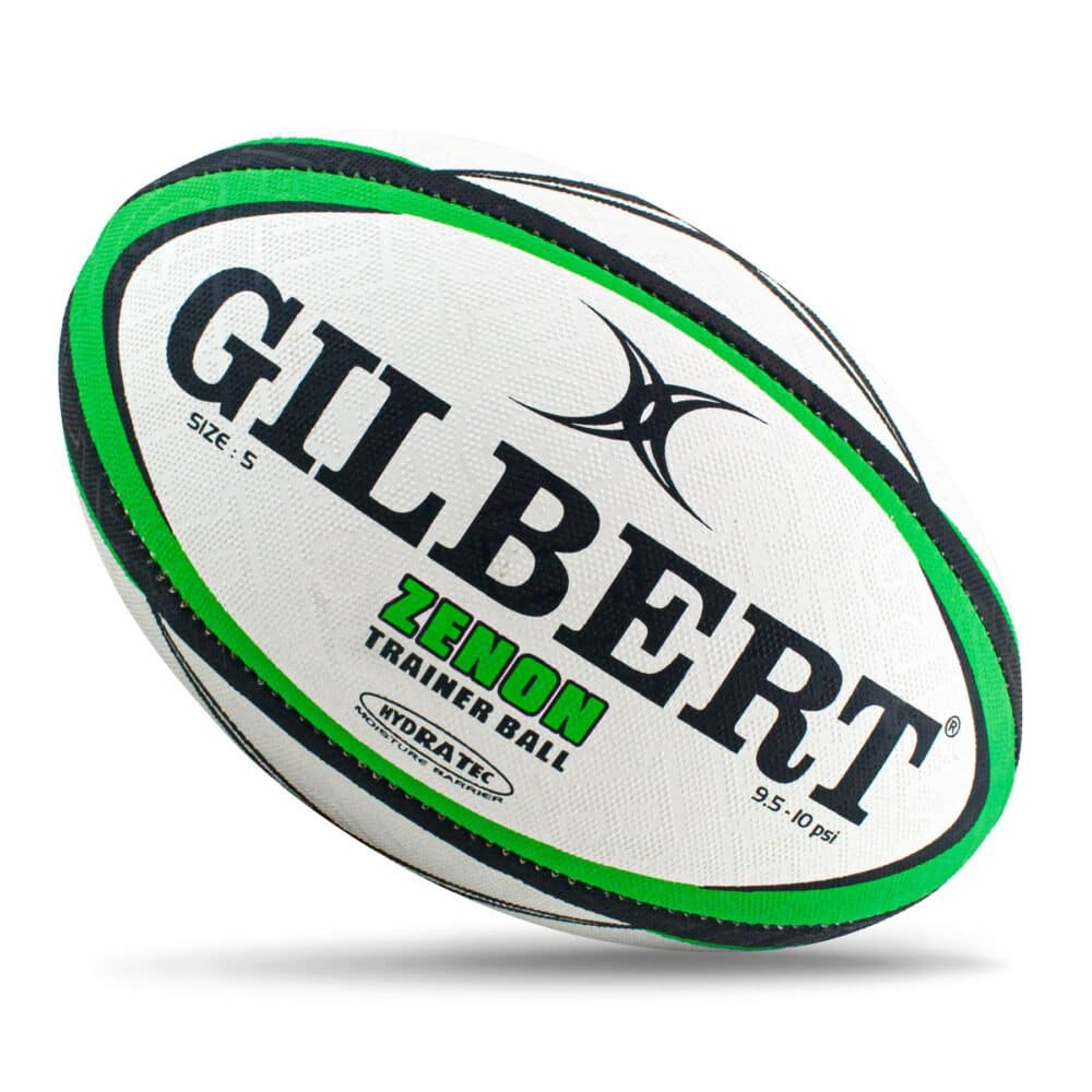 Rugby Ball, Gilbert Zenon Rugby Ball-Green Size 4, Training Ball, Authentic, #1 Brand, ลูกรักบี้, รั